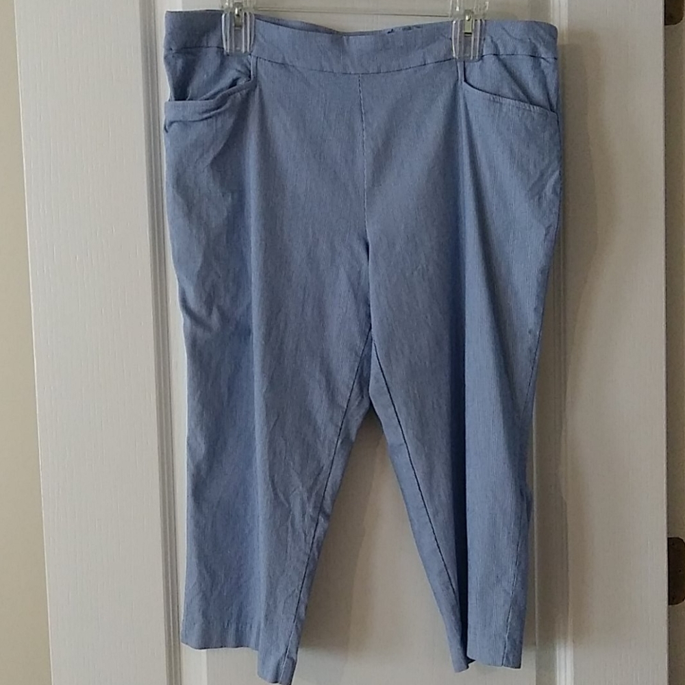 Pinstripe capris